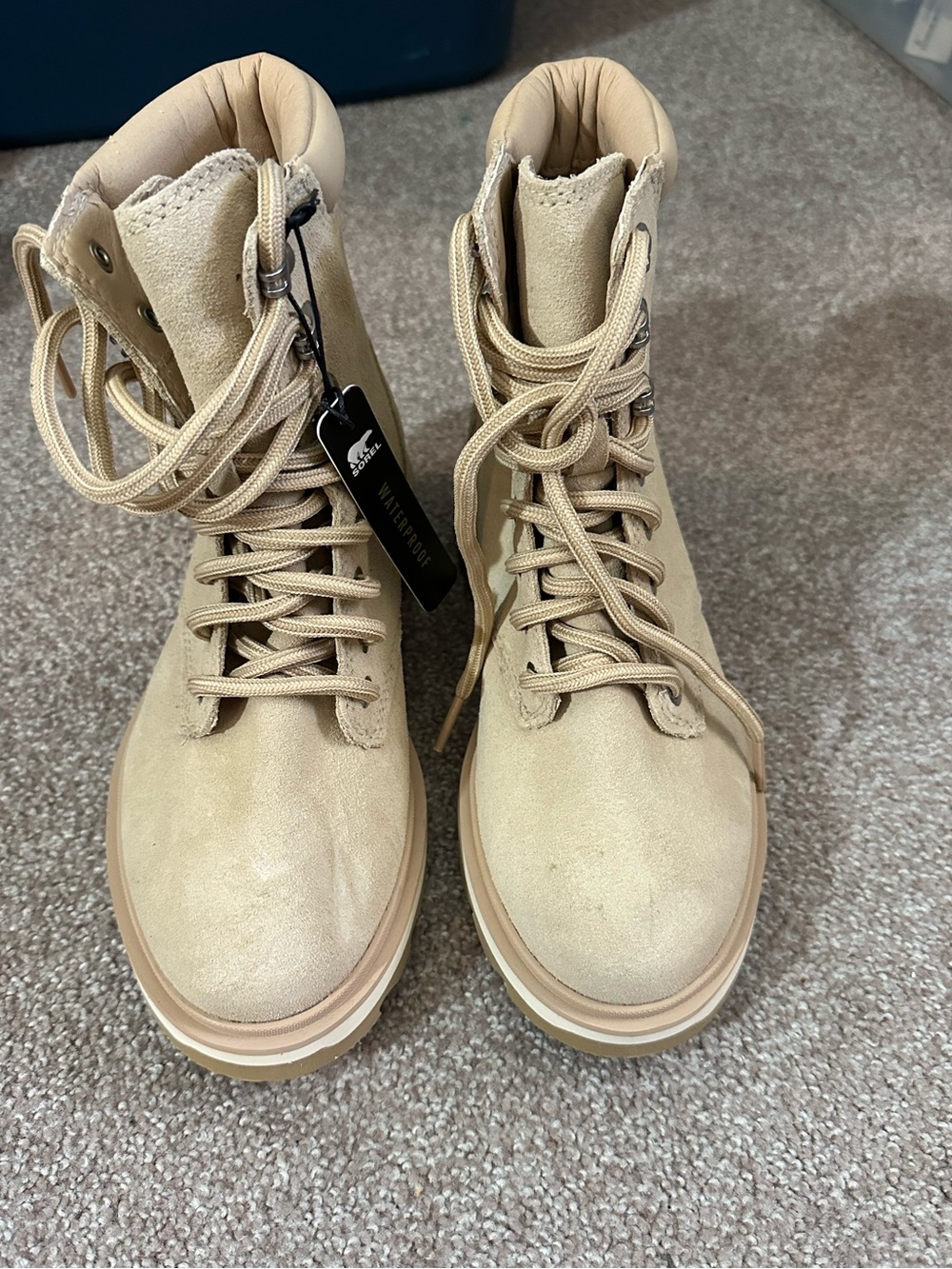 Sorel Lennox Lace Women's Waterproof Hiking Leather Boots Ceramic Sz 6.5 - Picture 3 of 6